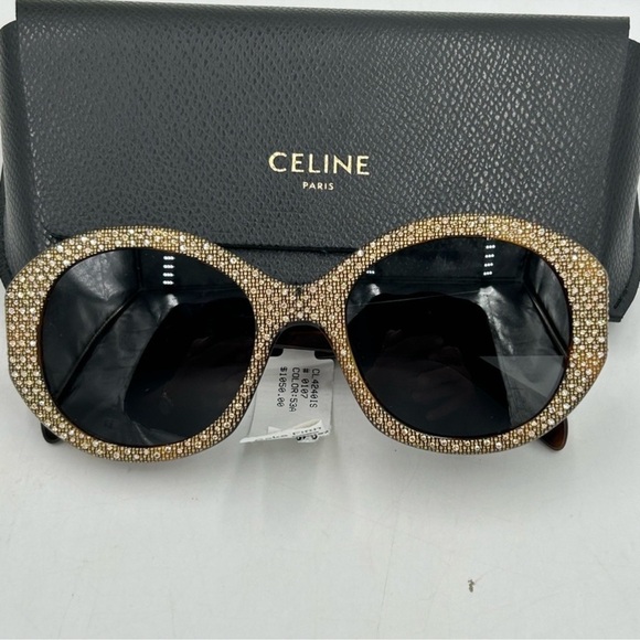 Celine Accessories - Women’s Celine Havana brown crystal sunglasses made in Italy